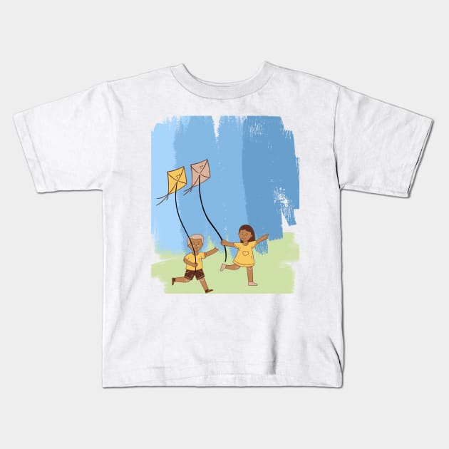 Kite and Freedom Kids T-Shirt by Santag